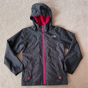 The North Face Girls Fleece-Lined Rain Jacket Size Medium 10/12